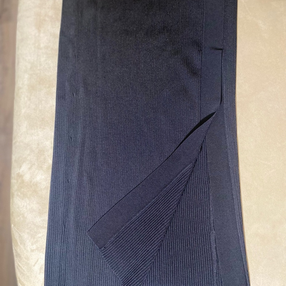 Good American Black Ribbed Knit Skirt